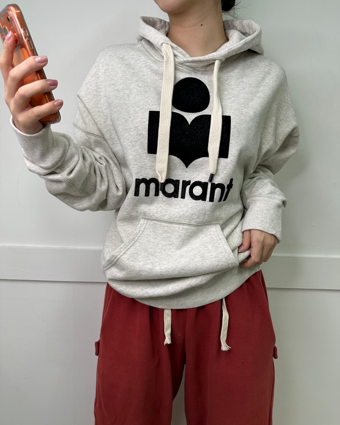 100 이자벨마랑 빅로고 후드티 상품이미지1