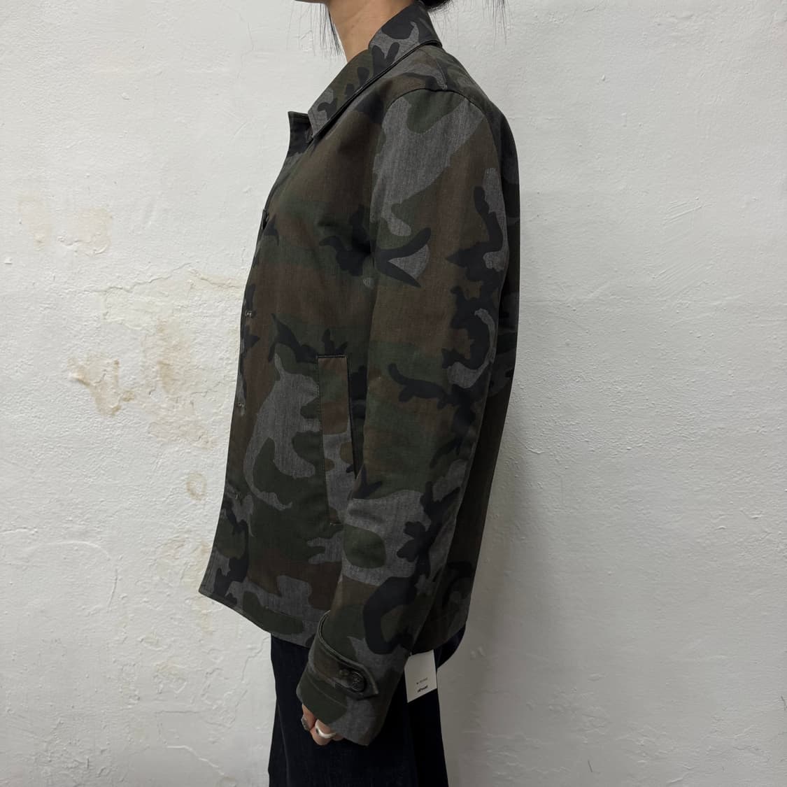 저널스탠다드 카모패턴 트윌 코튼 버튼 블루종 자켓 상품이미지2