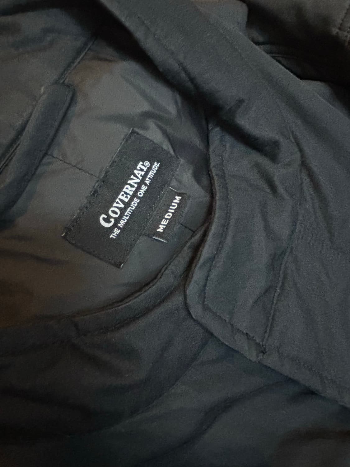 커버낫 피쉬 테일 패딩 야상 블랙  상품이미지4