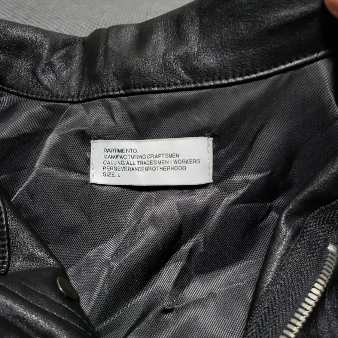 파르티멘토 오버핏 가죽 자켓 (L) 상품이미지3