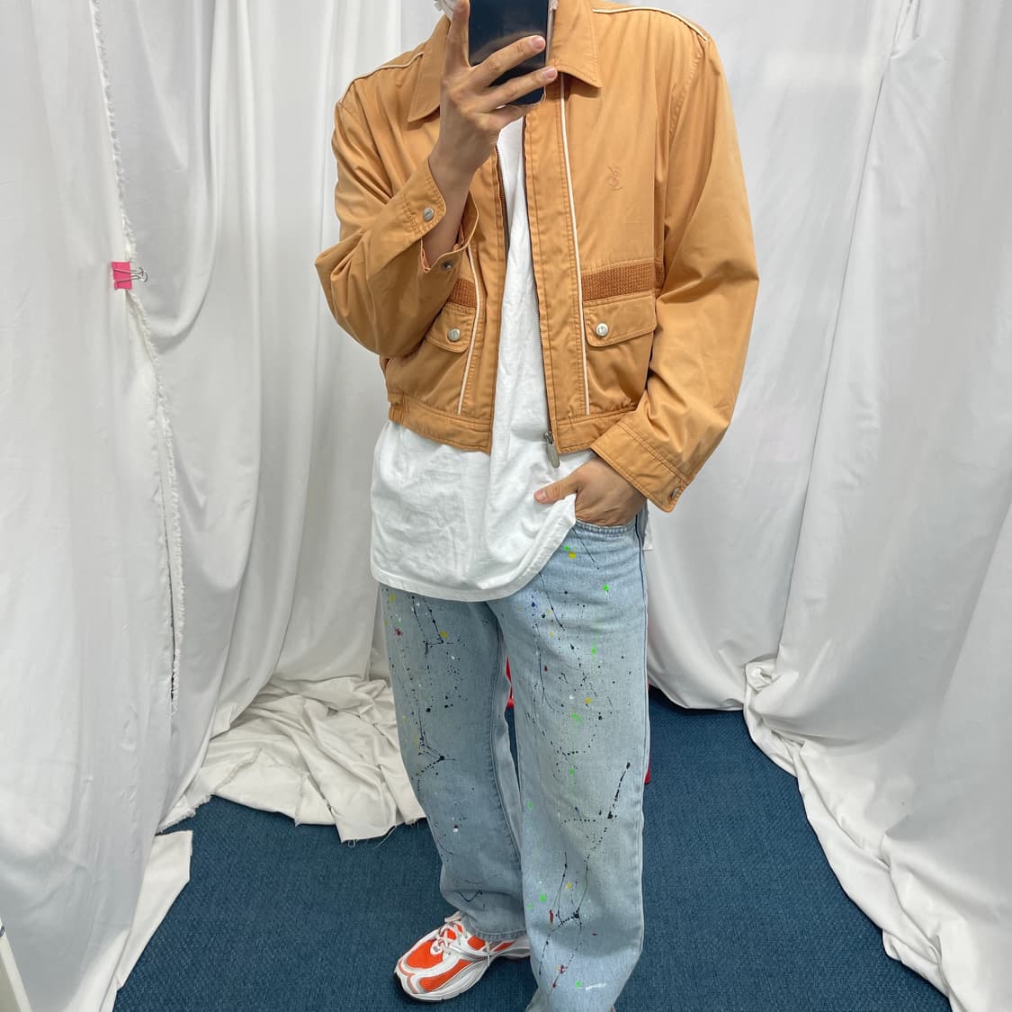 (L)90'S YSL 세미 크롭자켓-M1113 상품이미지9