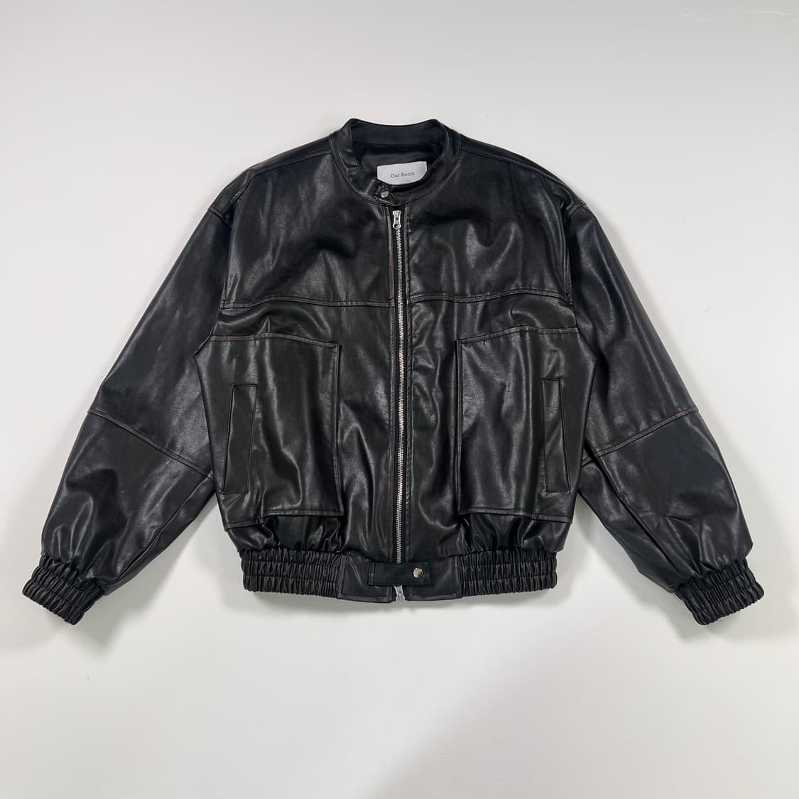 Our Room 레더 봄버 자켓 상품이미지1