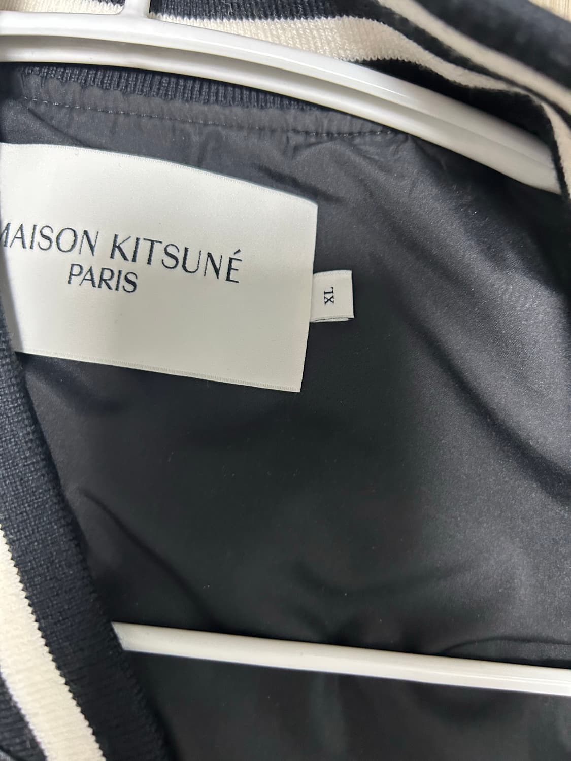 메종키츠네 새틴 테디 바시티 xl 상품이미지2