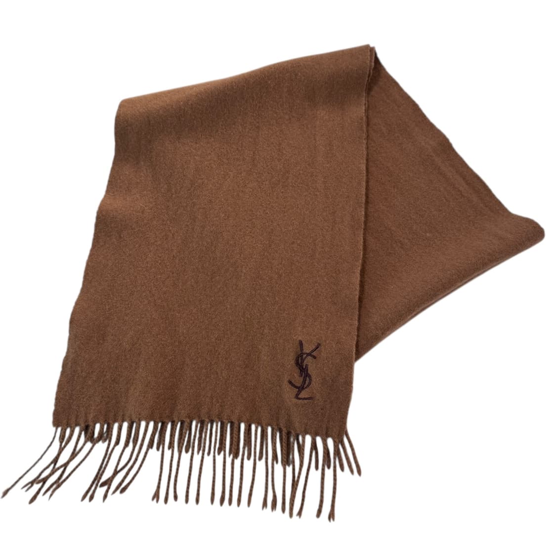 정품 입생로랑 캐시미어 카멜 머플러 상품이미지2