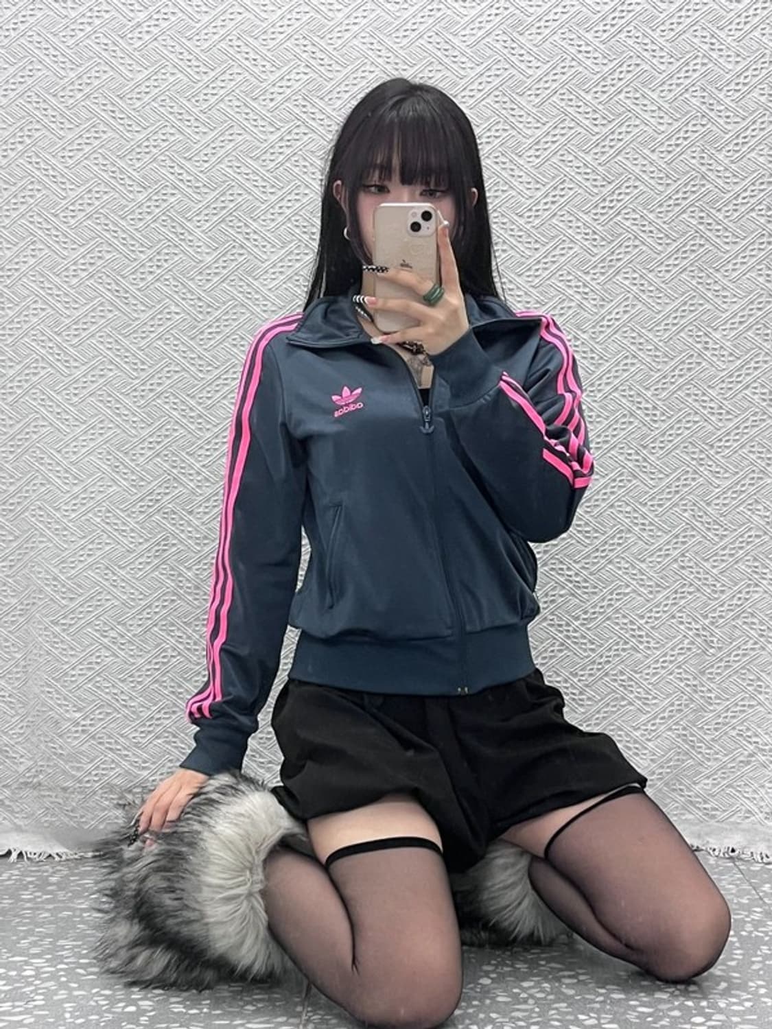 아디다스 Y2K 러블리힙 대장급 핑크삼선 져지 집업 95 C10392 상품이미지2