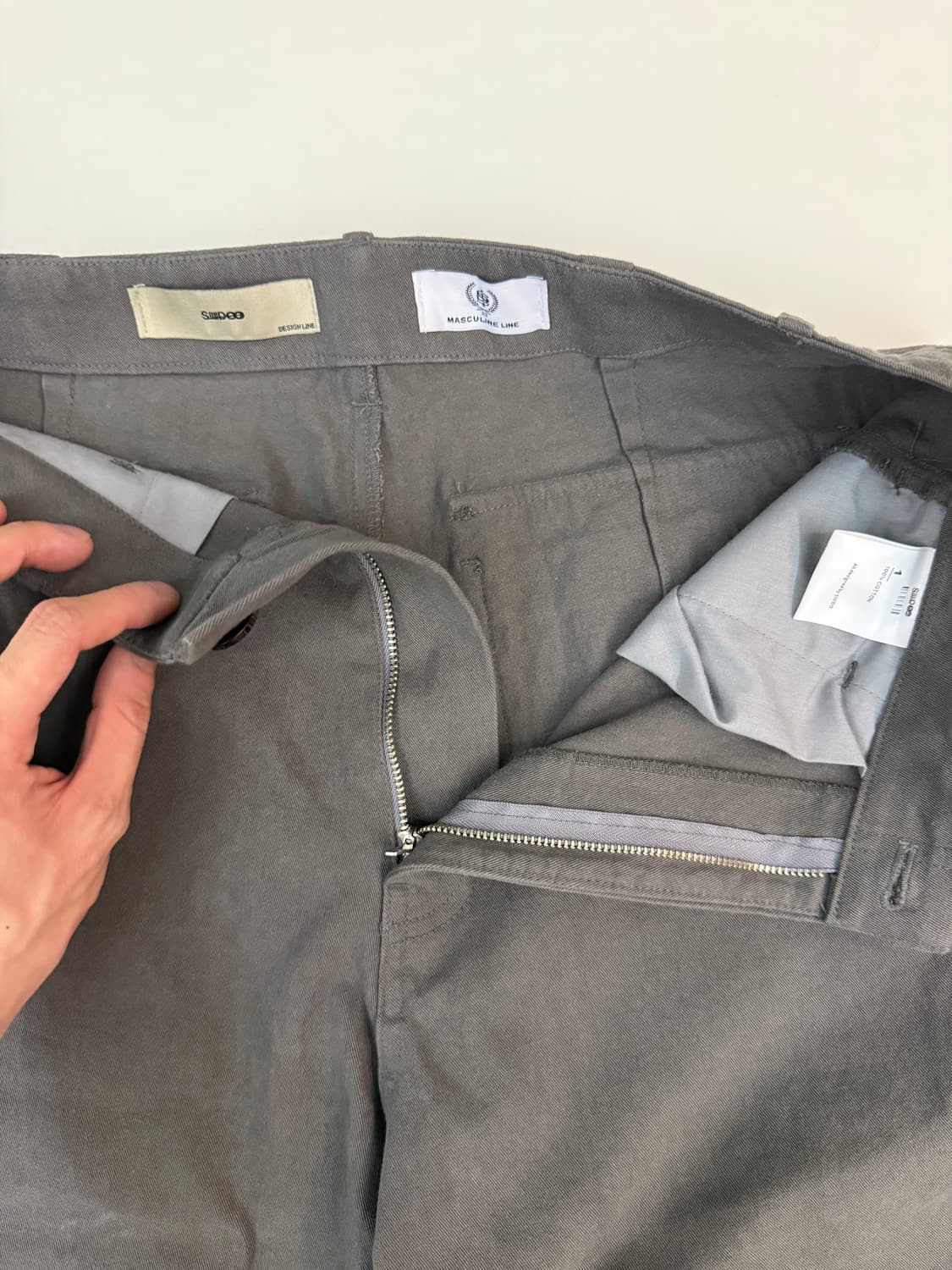 Siiiido 시도 FRONT LINE CURVED COTTON PANT 상품이미지4