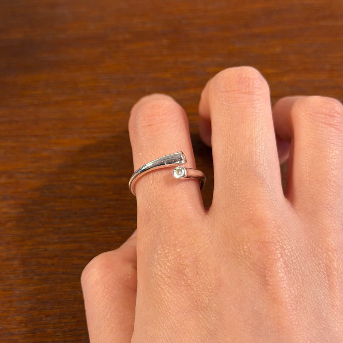 새상품 여성 신주 은도금 포인트 반지 상품이미지4