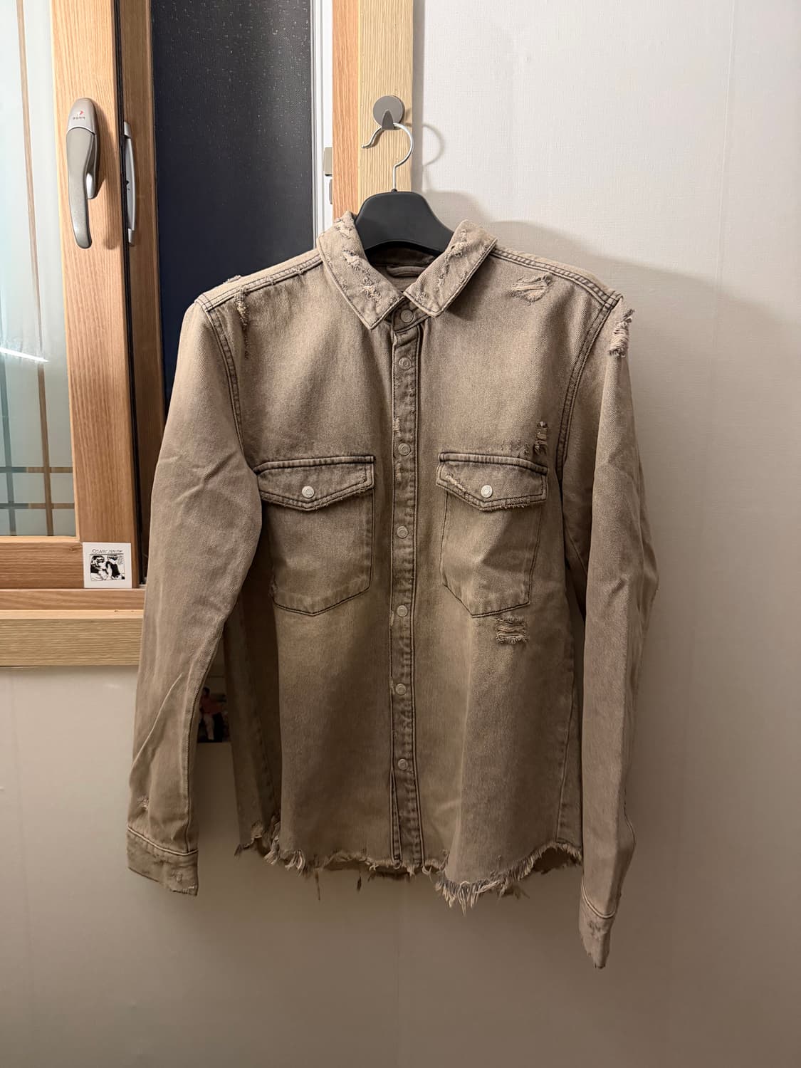 자라 zara 오버다이 디스트로이드 데미지 셔츠자켓 상품이미지3