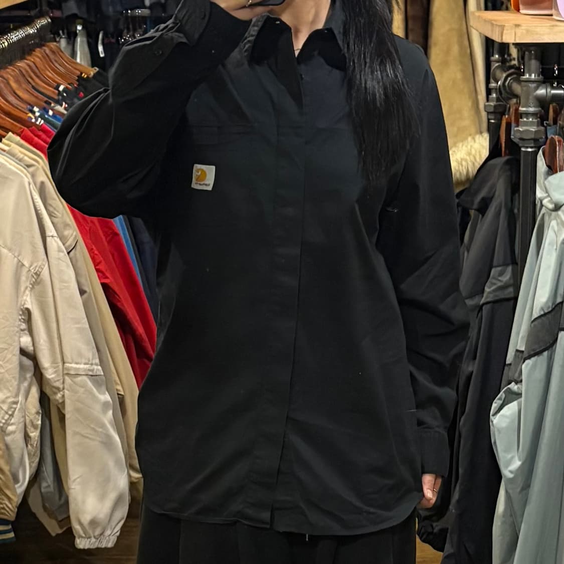 [HI] Carhartt 칼하트 긴팔셔츠 블랙 상품이미지2