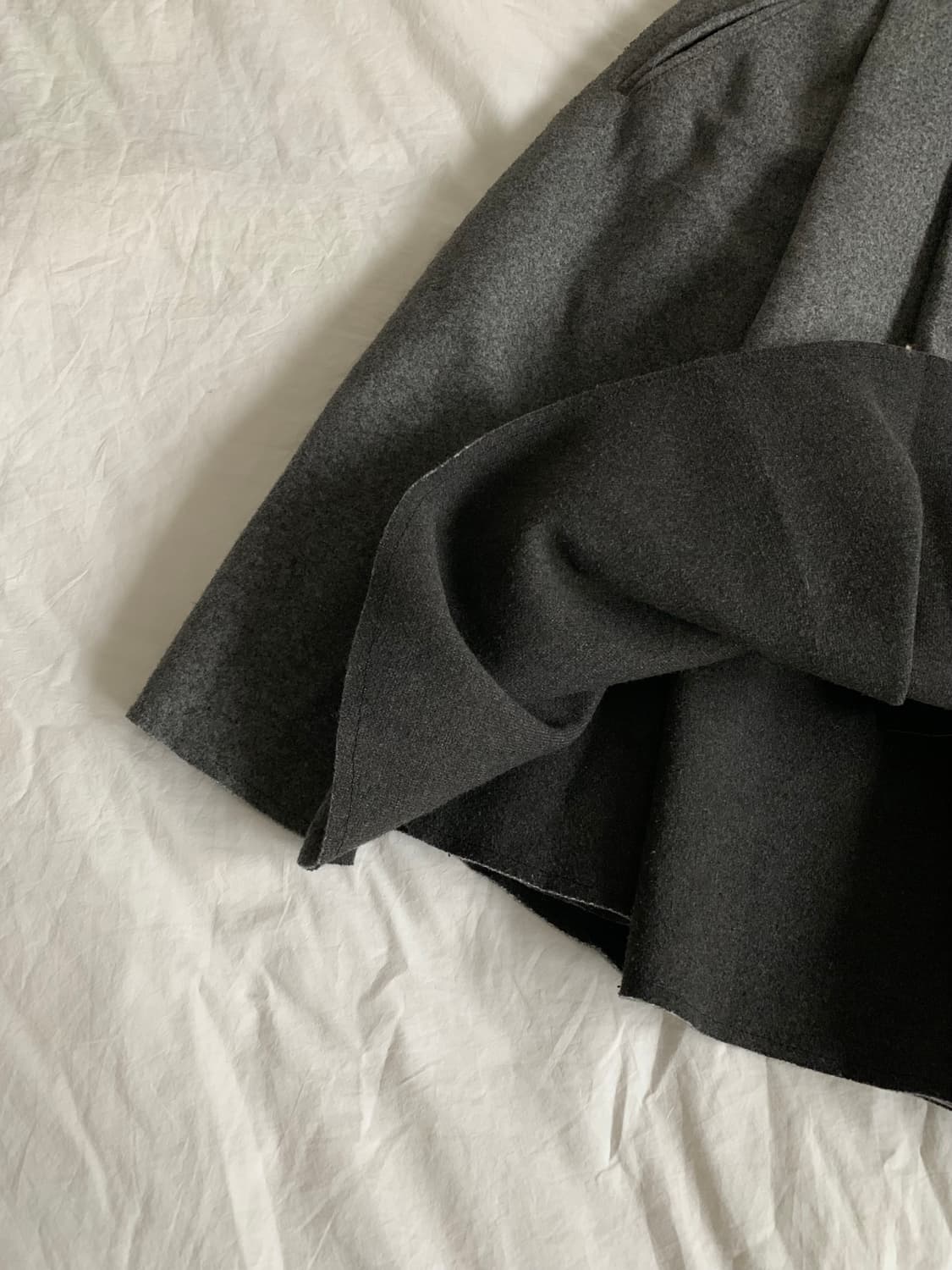 그레이 울 스커트 상품이미지3