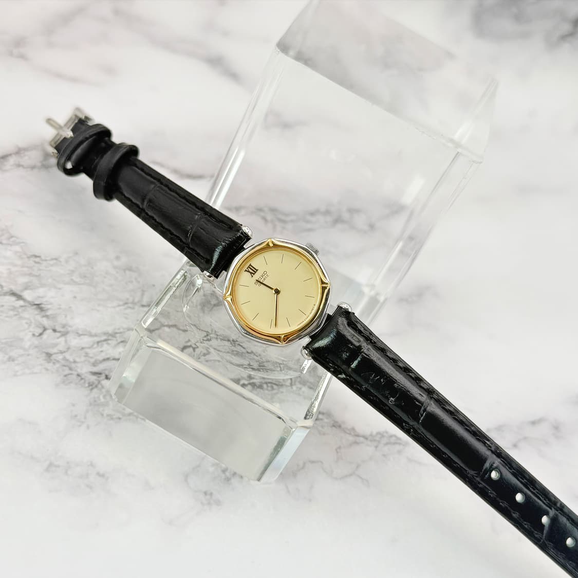 70s80s 빈티지 세이코 플라워 베젤 콤비 로마다이얼 워치 상품이미지4