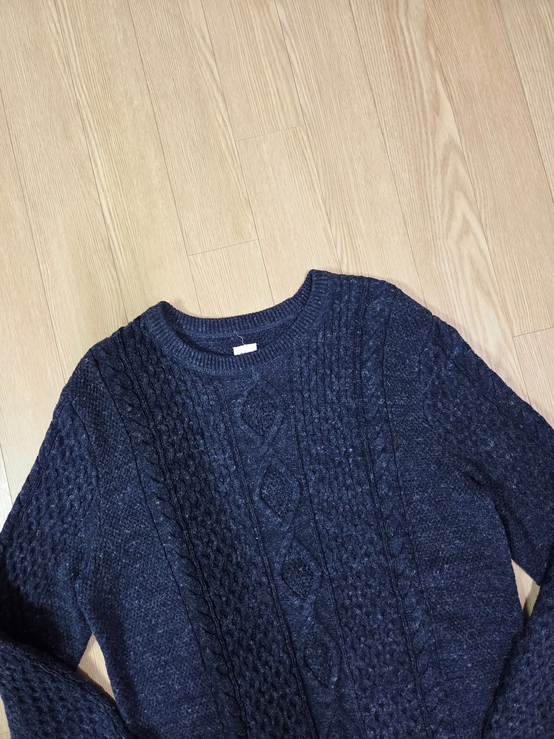 갭 블루 네이비 아란 짜임 코튼 니트 상품이미지2