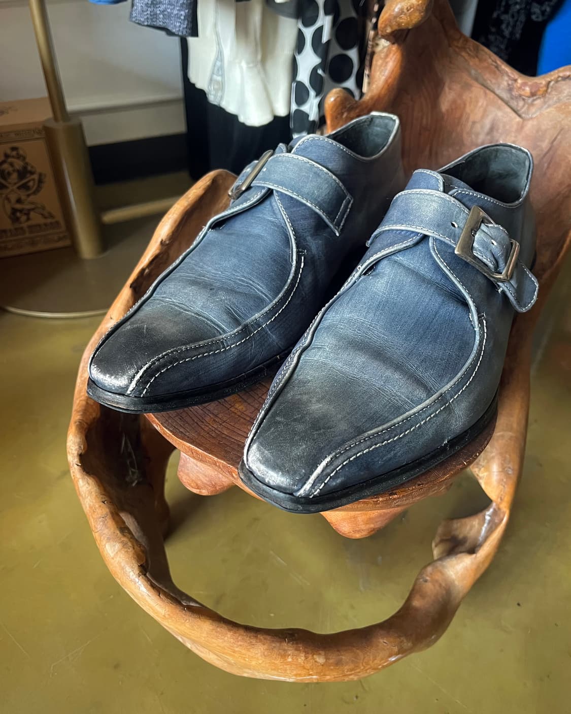 Male & Co Blue Aging Cow Leather Loafer  상품이미지4