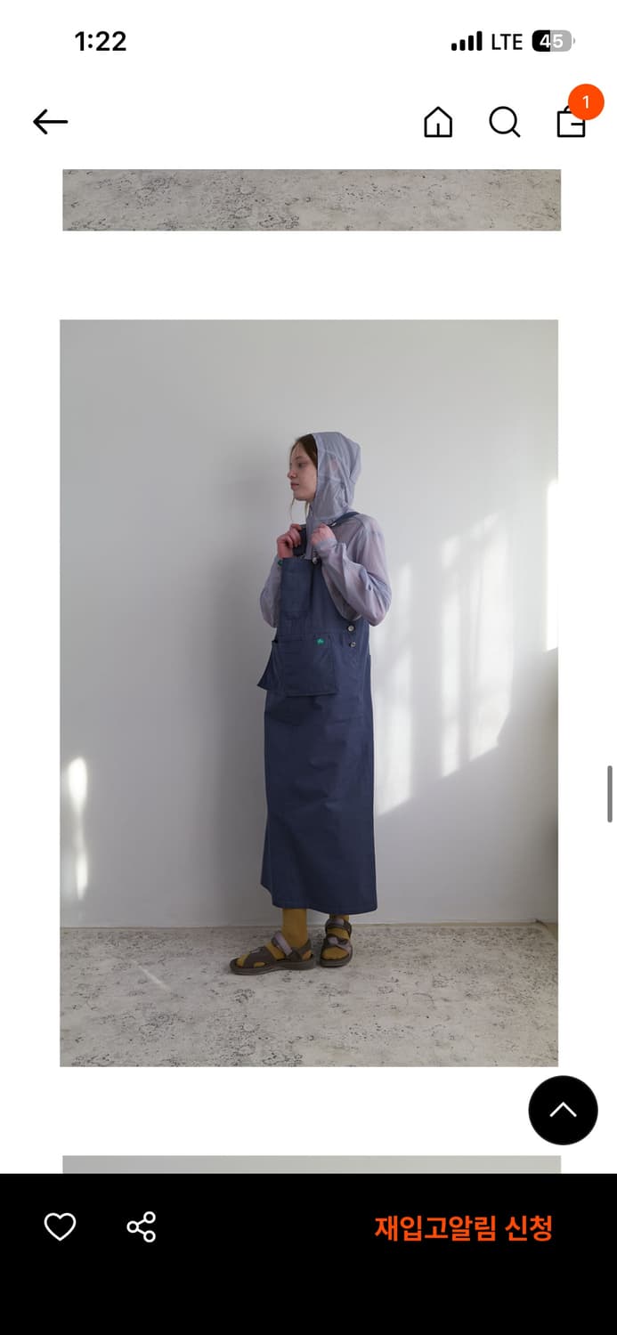 노컨텐츠 regular hooded jumper _ skyblue 상품이미지3