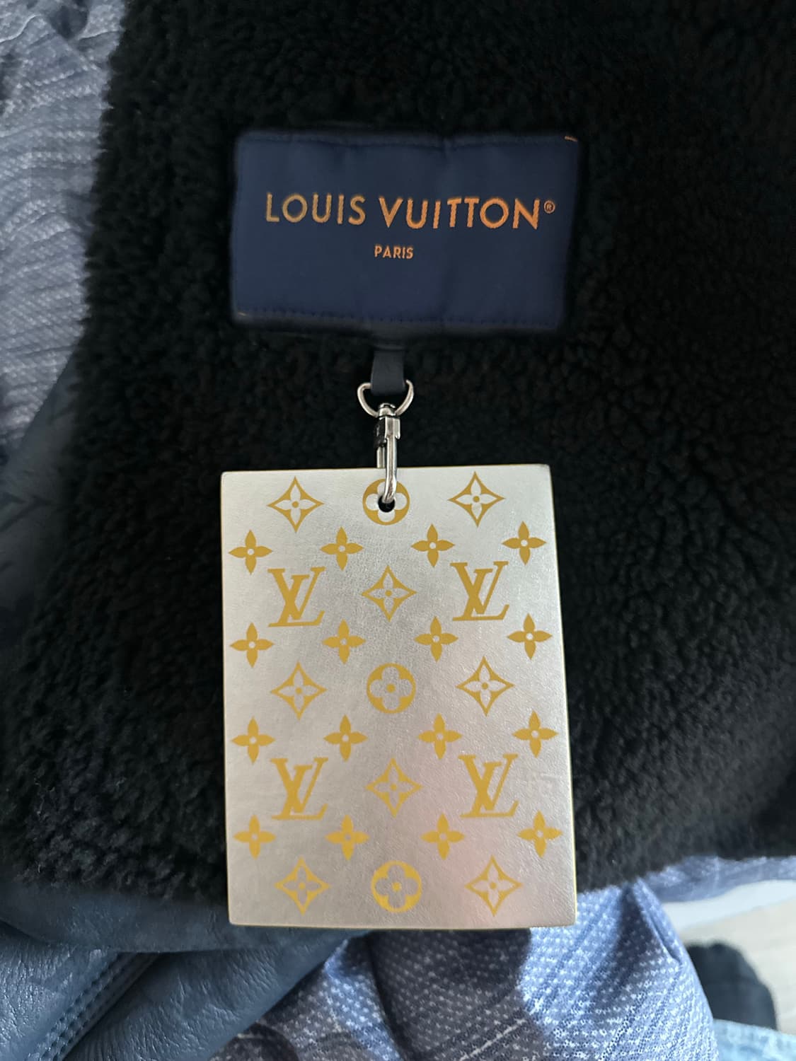 [54사이즈] 루이비통 시어링 자켓 무스탕 네이비 상품이미지8