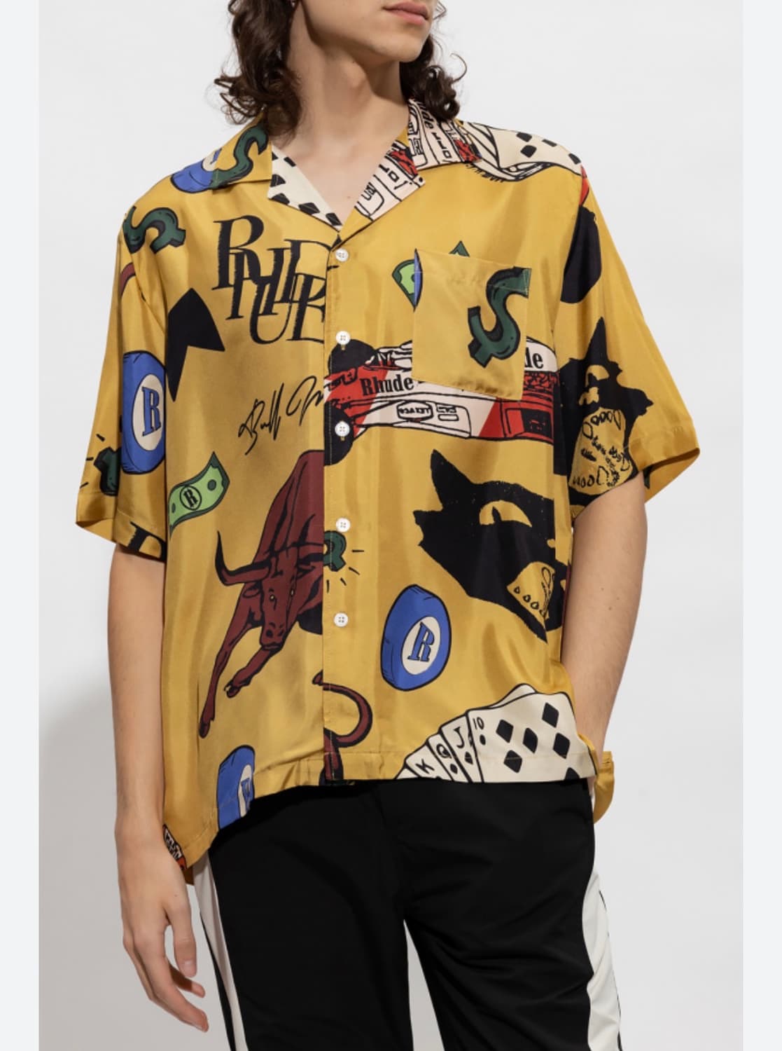 (정품/새상품) RHUDE 루드 남성 실크 프린트 반팔 셔츠 상품이미지6
