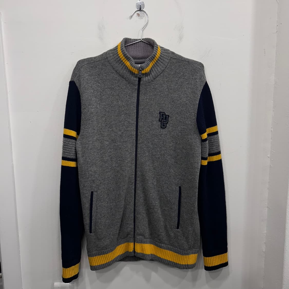 JDX 골프 배색 울 시보리 라운딩 니트집업 상품이미지2