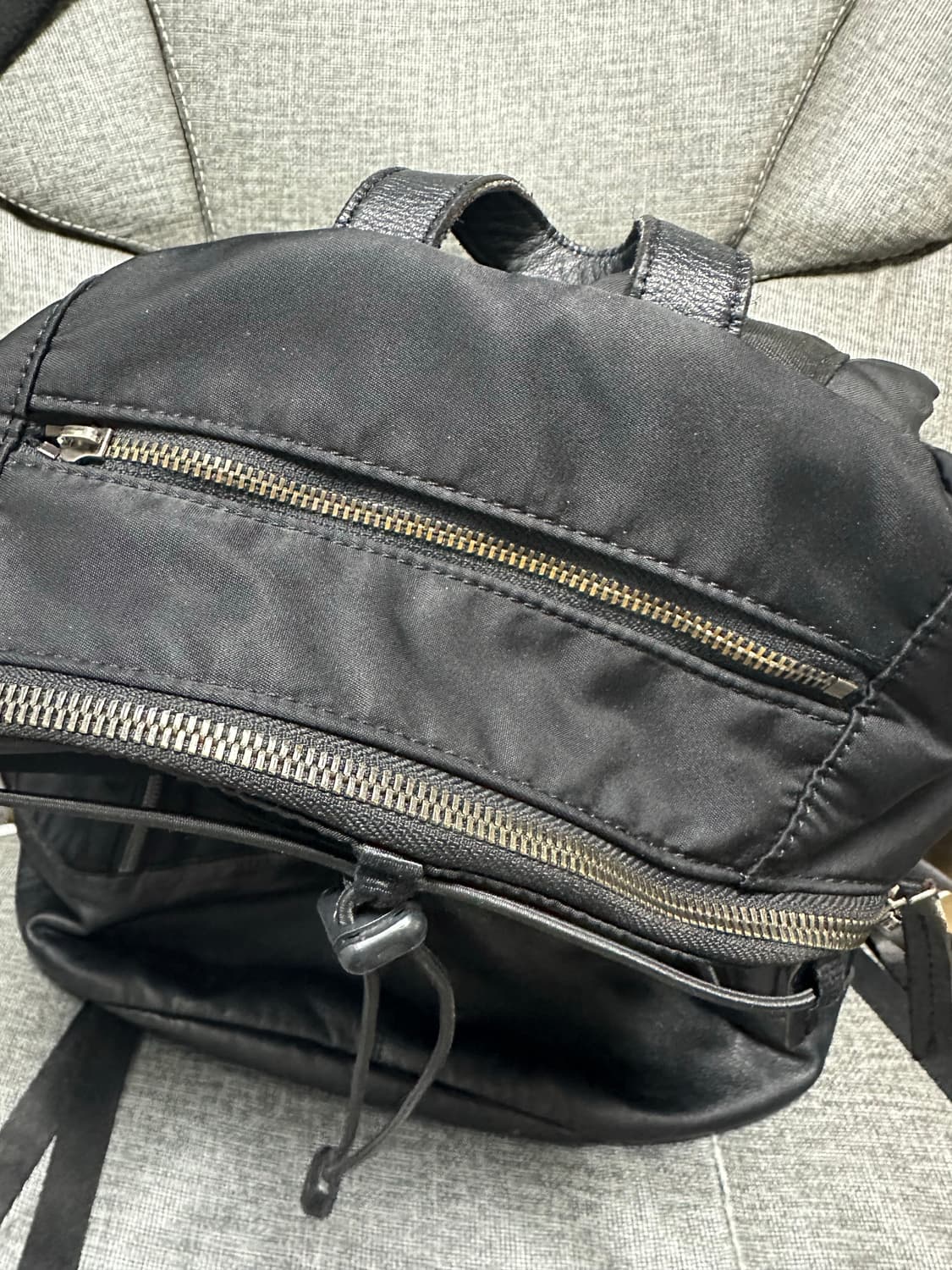 해칭룸 나일론 레더 백팩 상품이미지3