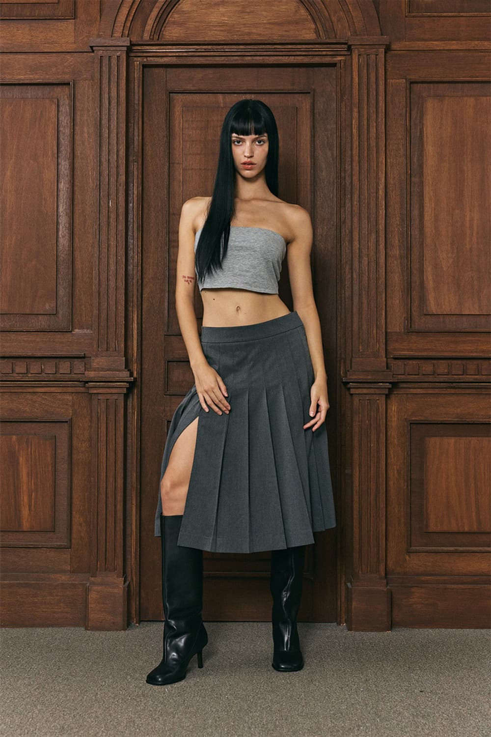 Toomuchtax PLEATS MIDI SKIRT s사이즈 상품이미지1