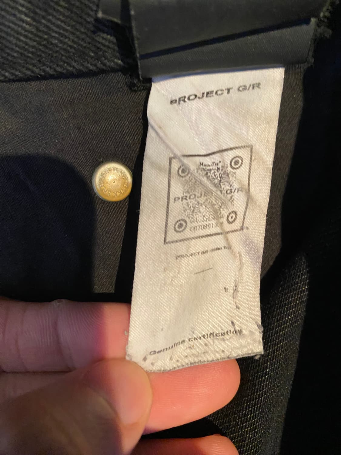 프로젝트 gr 워시드 백워드 데님팬츠 블랙 3사이즈 상품이미지3