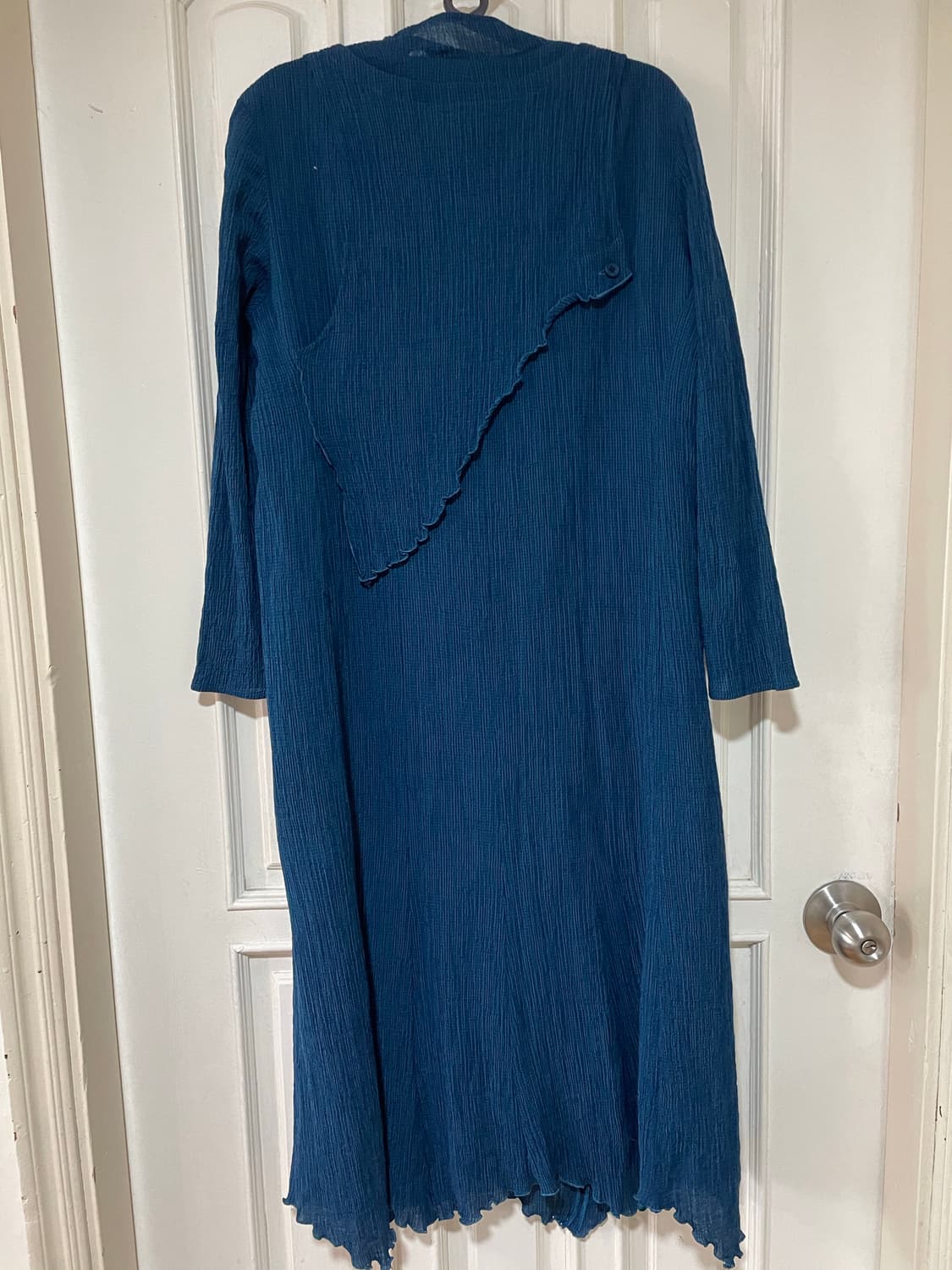 유니크 빈티지 플리츠 청록색 원피스 상품이미지2