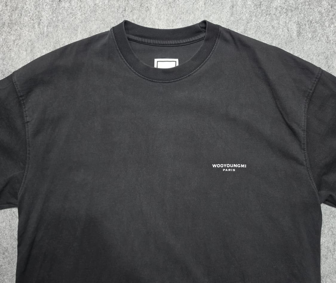 우영미 백로고 플라워 프린팅 반팔티 110 상품이미지3