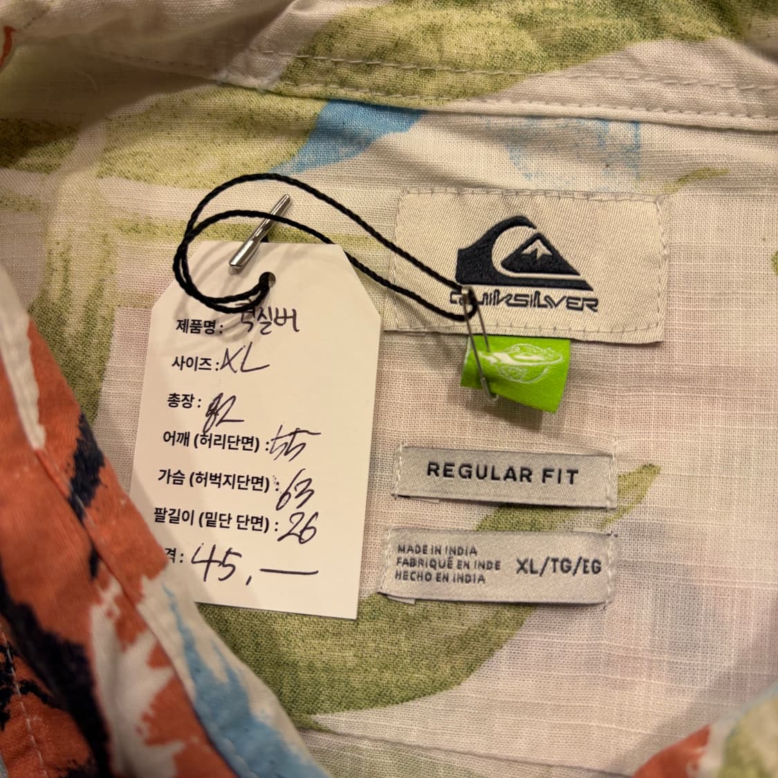 [XL] 퀵실버 하와이안 플라워 반팔 셔츠 D191 상품이미지5