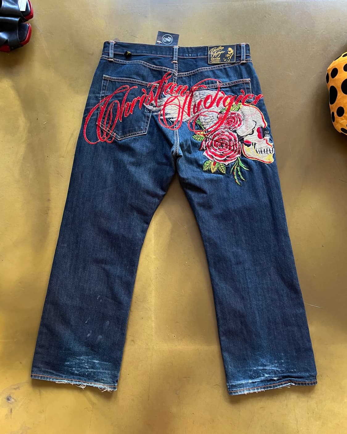 90s Christian Audigier Embroidery Denim 상품이미지8