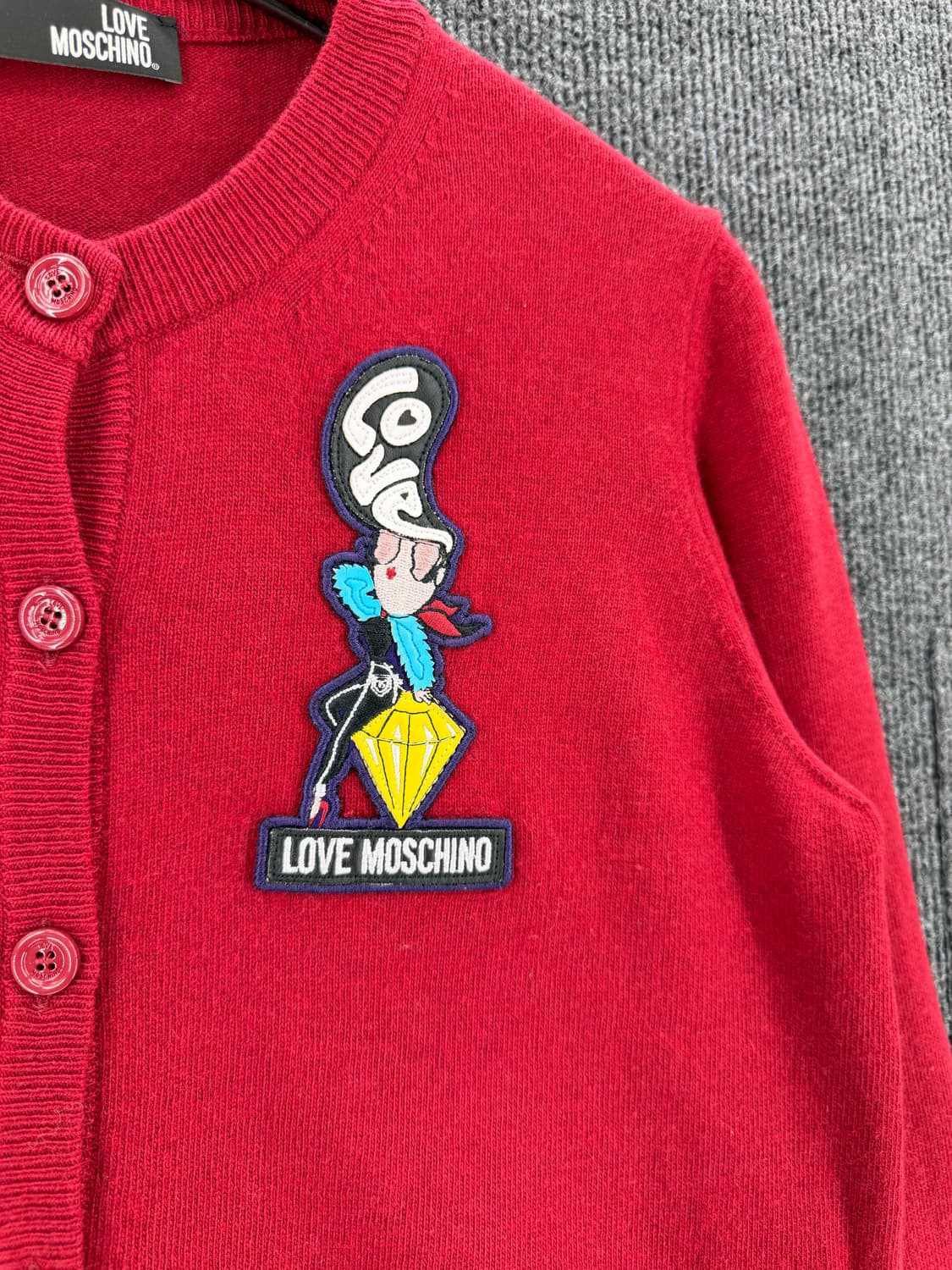 레더패치 울가디건 상품이미지3