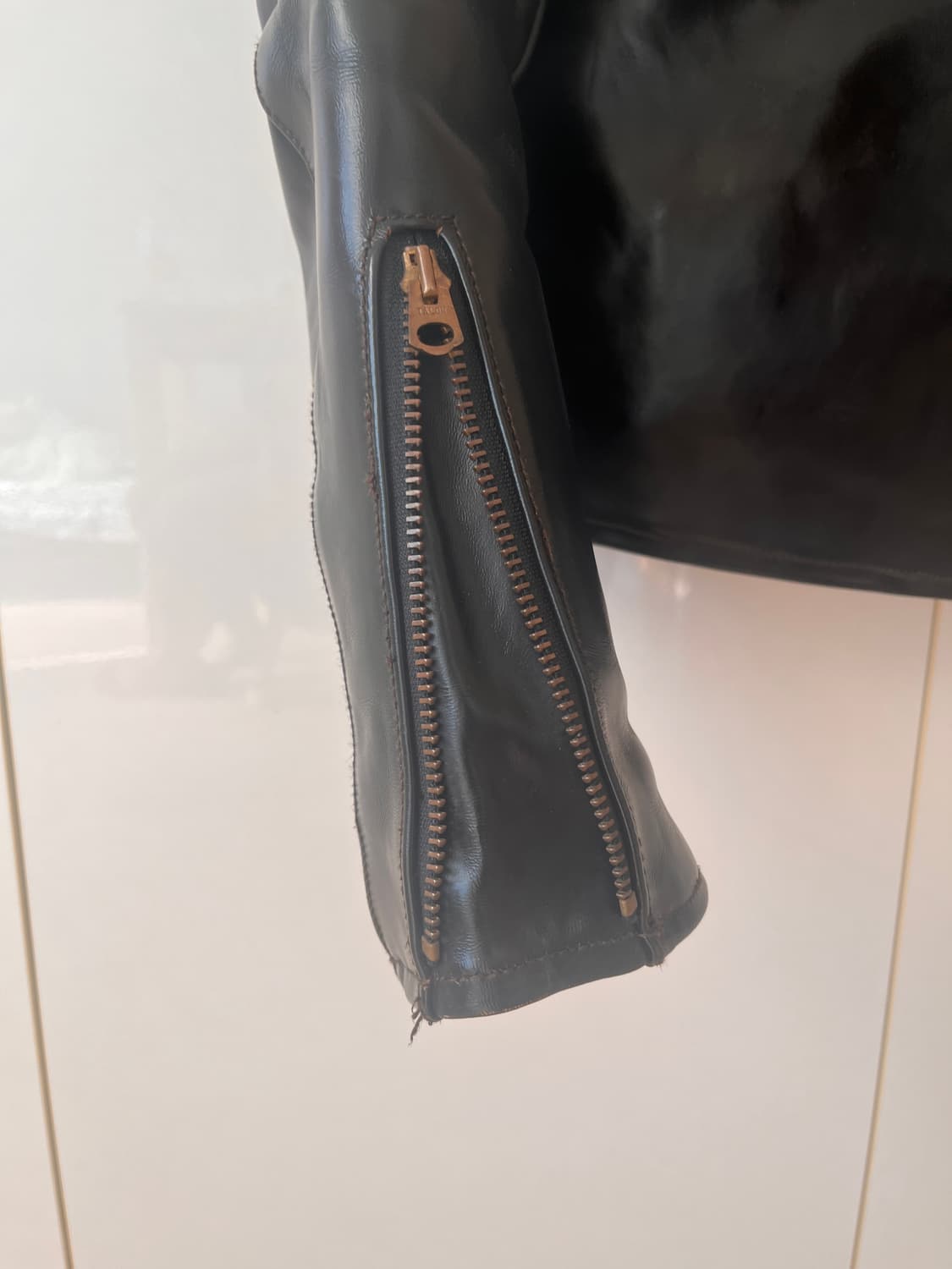 말 가죽 싱글 레더 자켓 상품이미지2