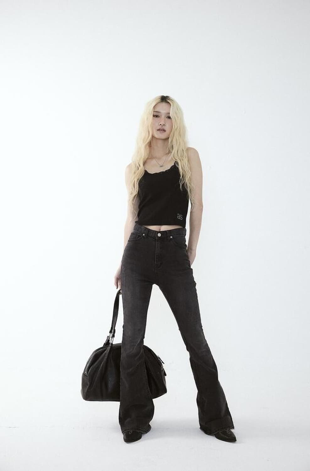 애즈온 마지팬츠 블랙 L marge pants 부츠컷 바지 상품이미지3