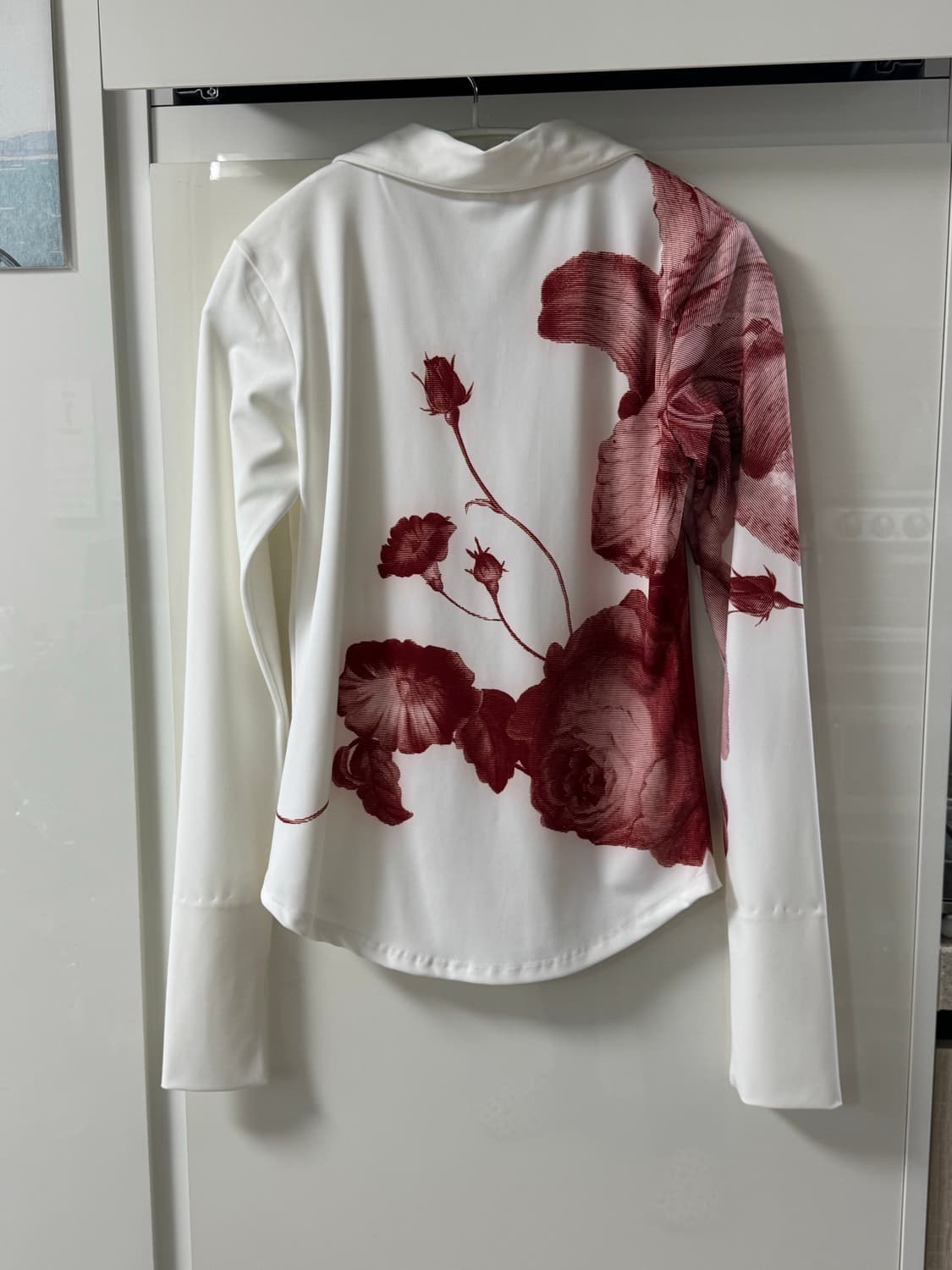 나체 하프 톤 져지 셔츠 블라우스 상품이미지4