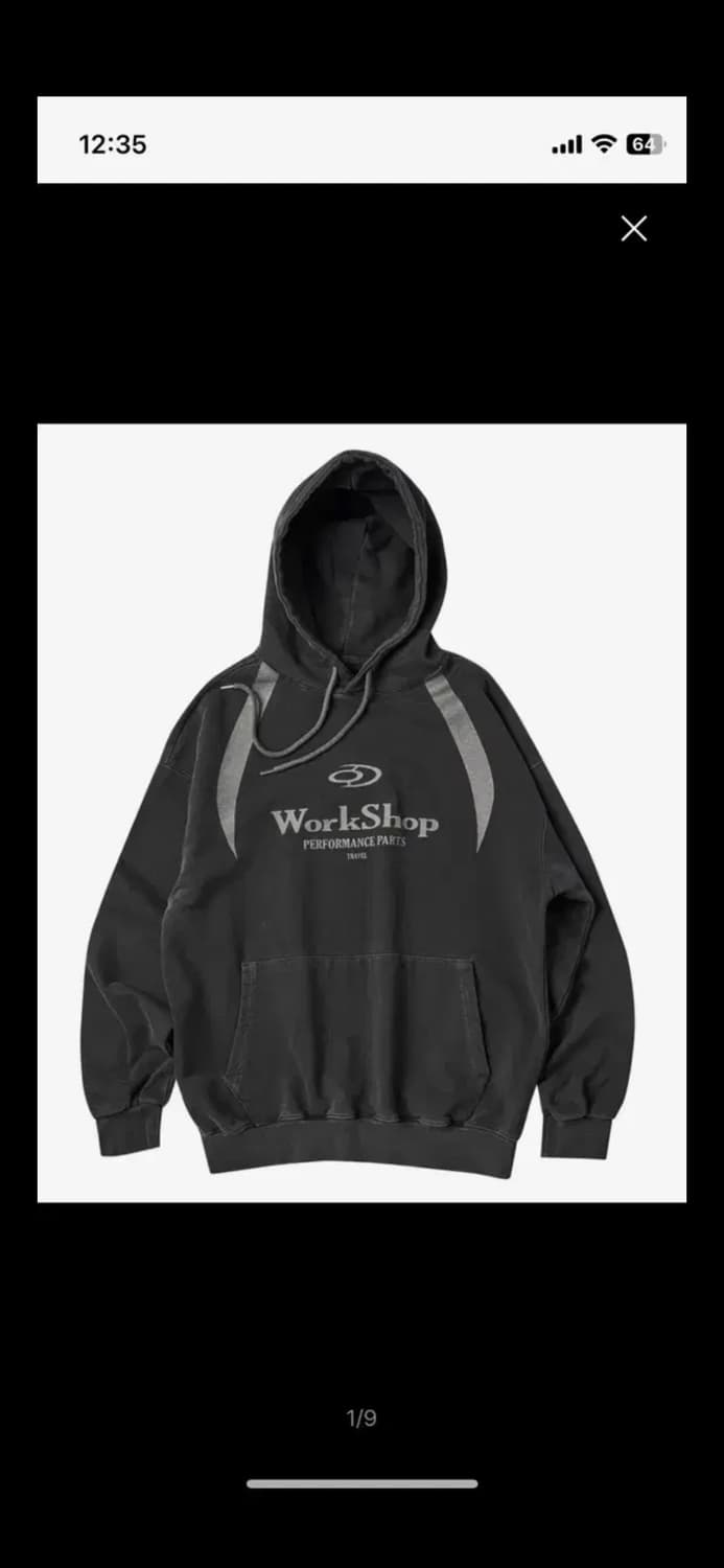 트래블 워크샵 피그먼트 후드티 블랙차콜 상품이미지1