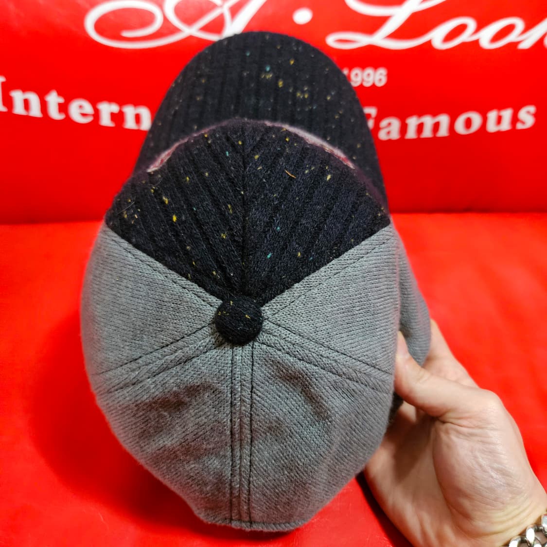 본터치(Vondutch) Y2k 빅로고 니트 블럭 볼캡  상품이미지4