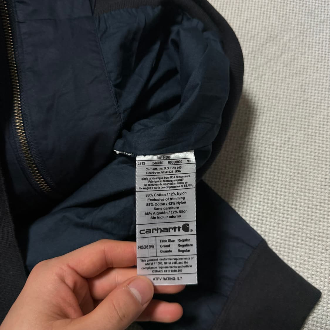 칼하트 트랙 바람막이 블루종 자켓 상품이미지3