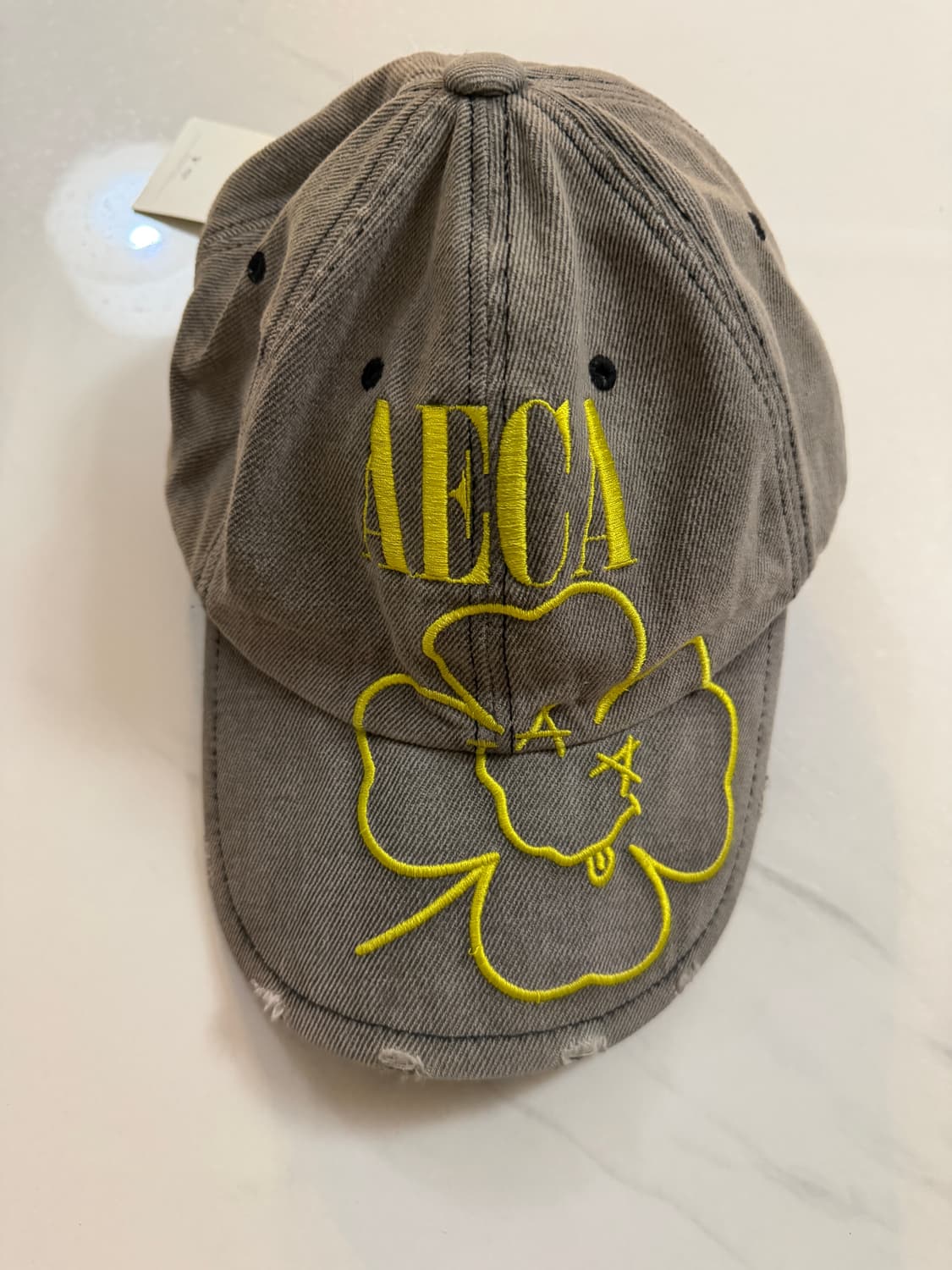 에이카화이트 에이카 메탈 키즈 데님 캡-그레이 상품이미지2