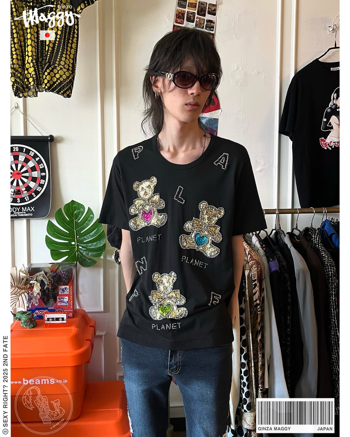 GINZA MAGGY Swarovski Jewel Bear T-Shirt 상품이미지1
