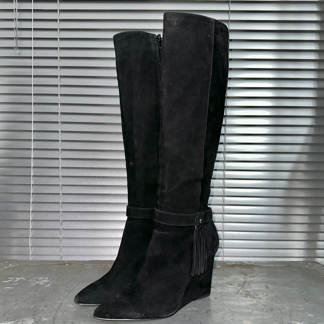 00s 빈티지 나인 웨스트 스웨이드 롱 웨지 부츠 상품이미지2