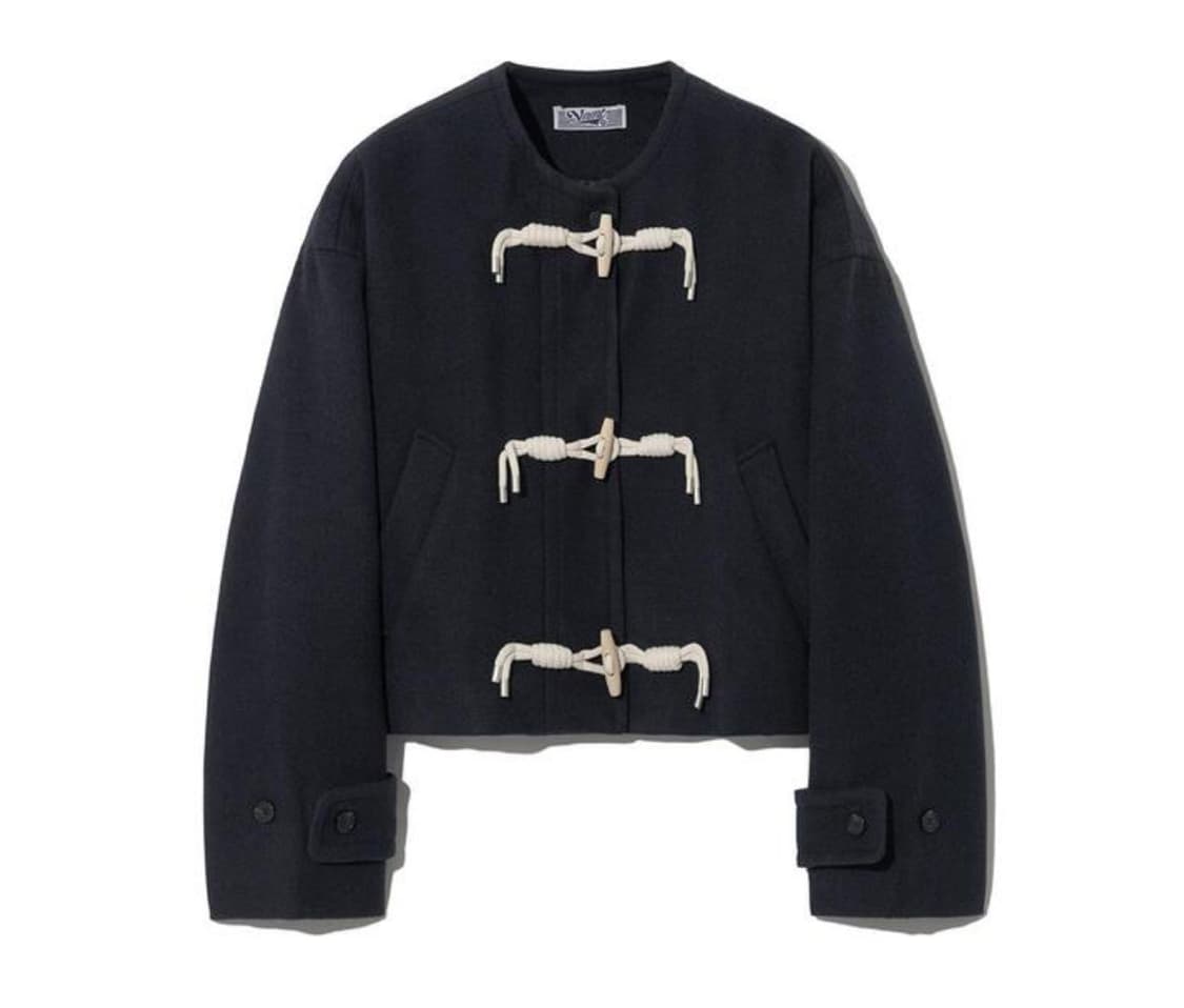 Vanishment 바니쉬먼트 네이비 더플 숏 코트 떡볶이코트 상품이미지2