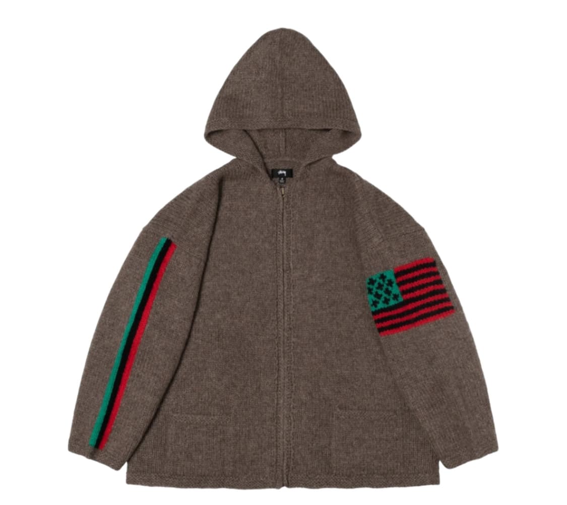 스투시 데님티어스 니트집업 상품이미지1