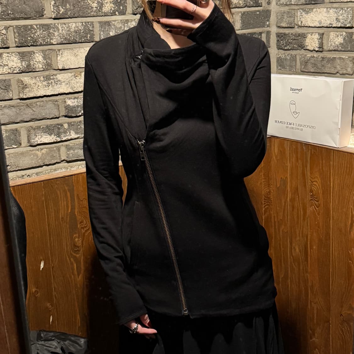 S) 헬무트 랭 언밸런스 비대칭 집업 자켓 상품이미지9