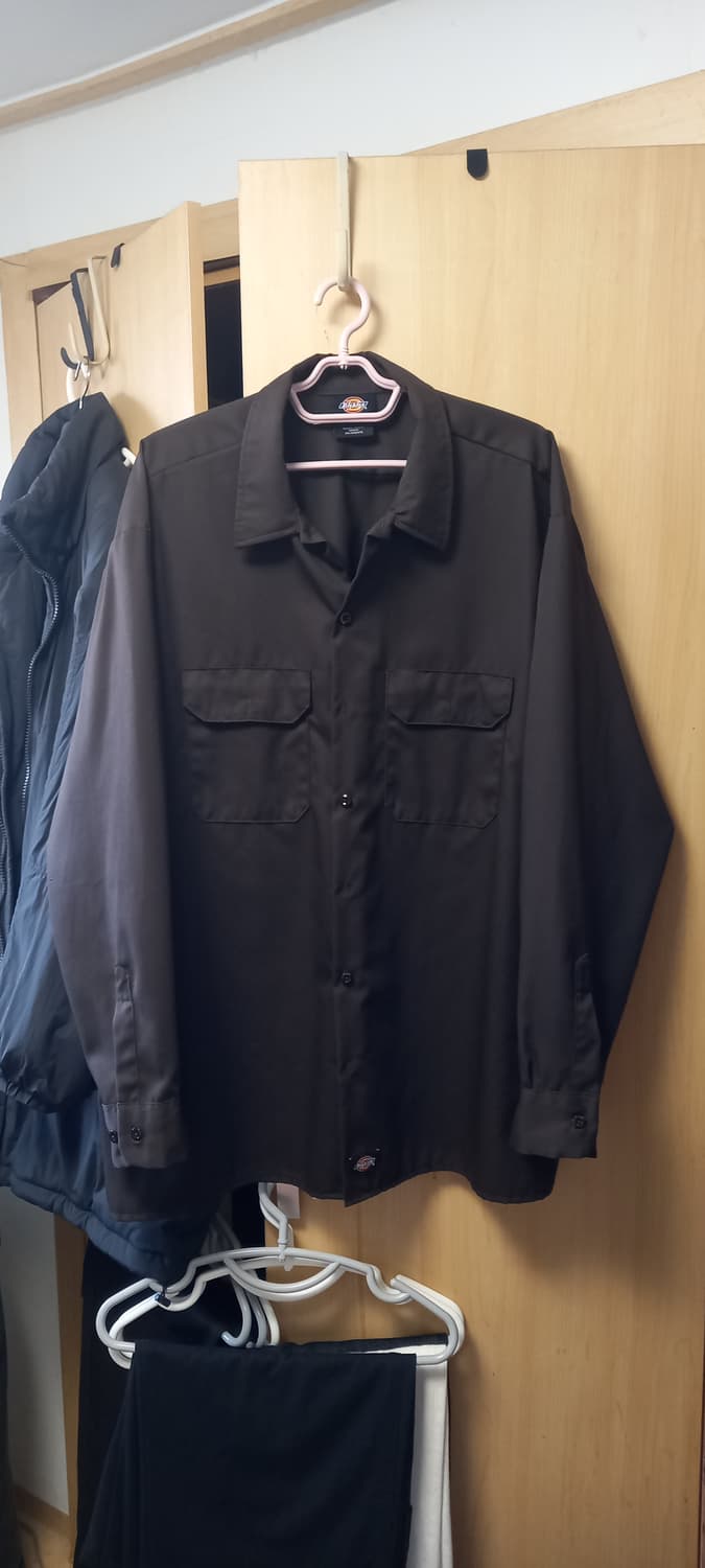 디키즈 574 긴팔 워크셔츠 다크브라운 2XL 상품이미지1