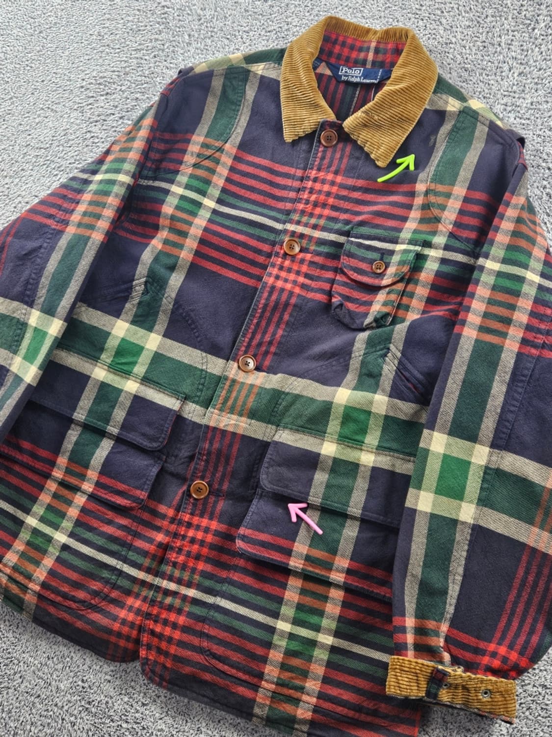 90's 폴로랄프로렌 체크 모호크 헌팅 자켓 ( M ) / 11070 상품이미지6