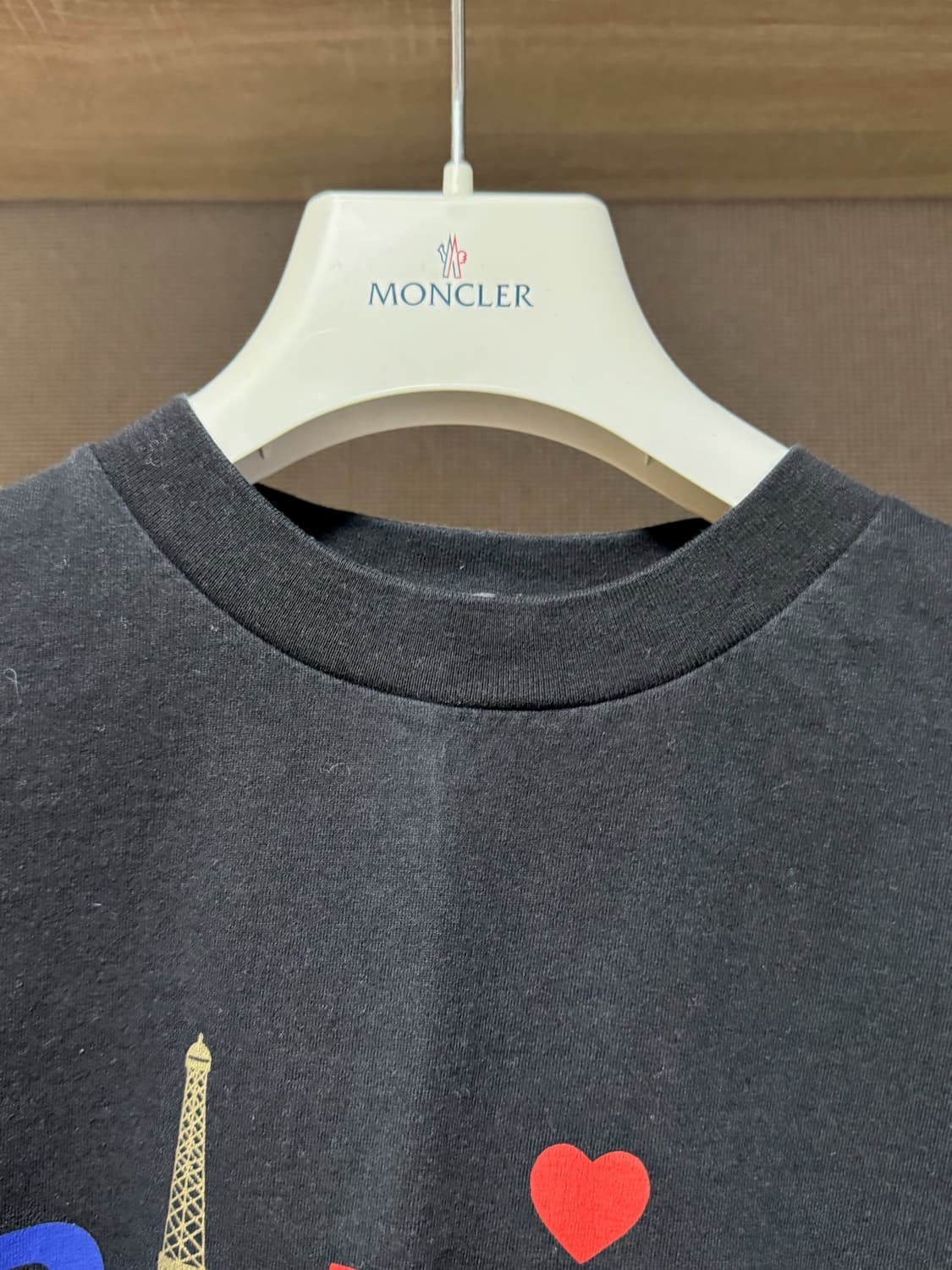 발렌시아가 파리스 로고 남성 반팔티 블랙 XS (100) 상품이미지3