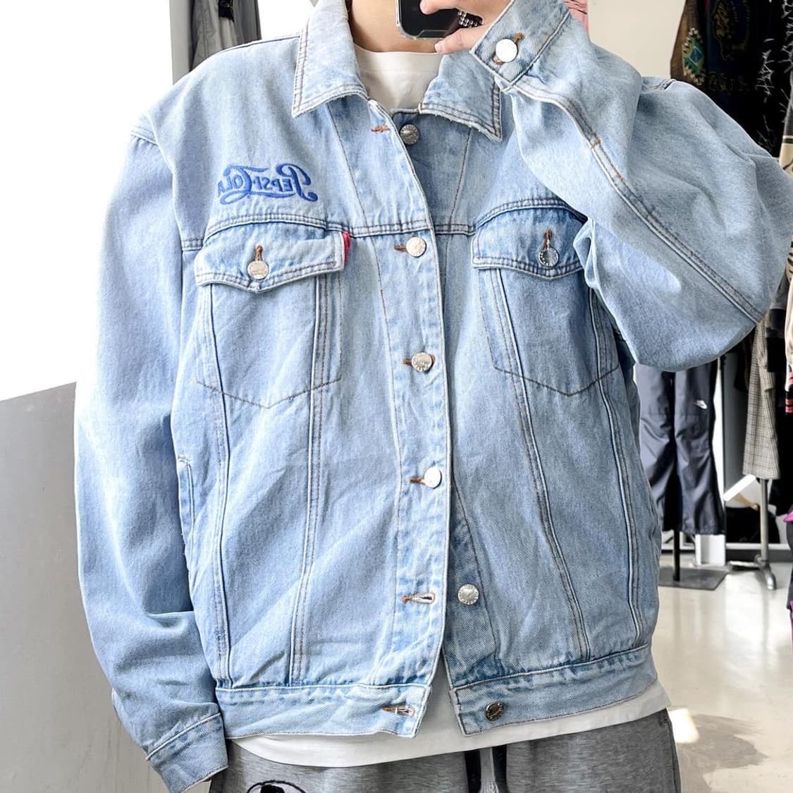 빌리언진 펩시콜라 엠브로이드 데님 트러커 자켓 상품이미지2