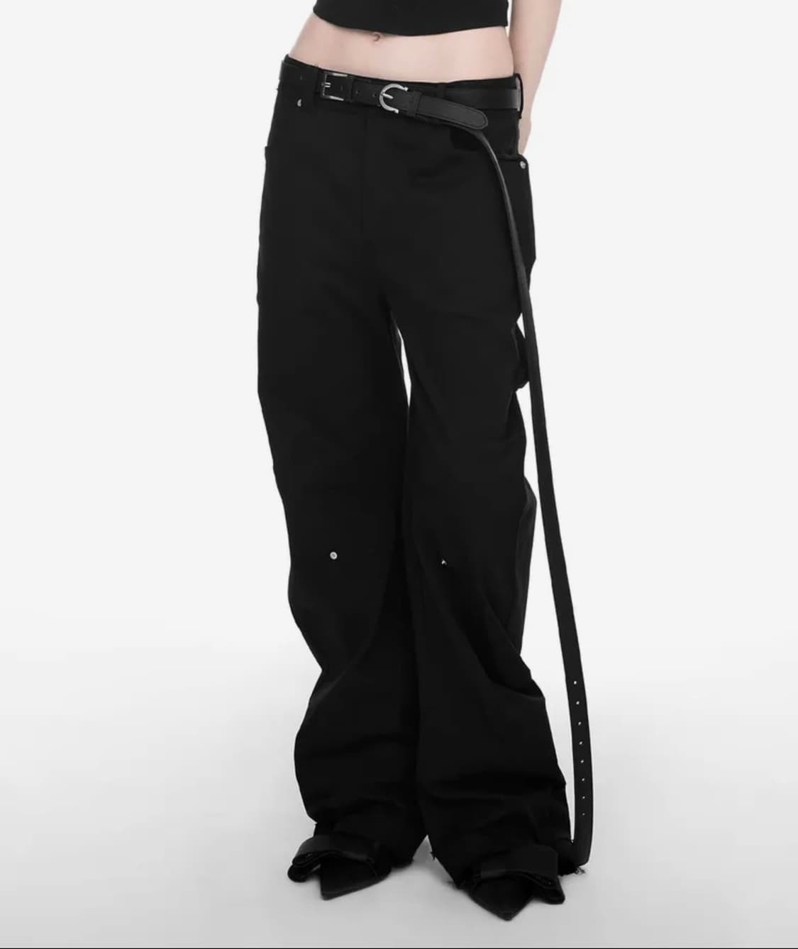 나체 로우컷 팬츠 RAWCUT CURVED PANTS (UNISEX) 상품이미지1