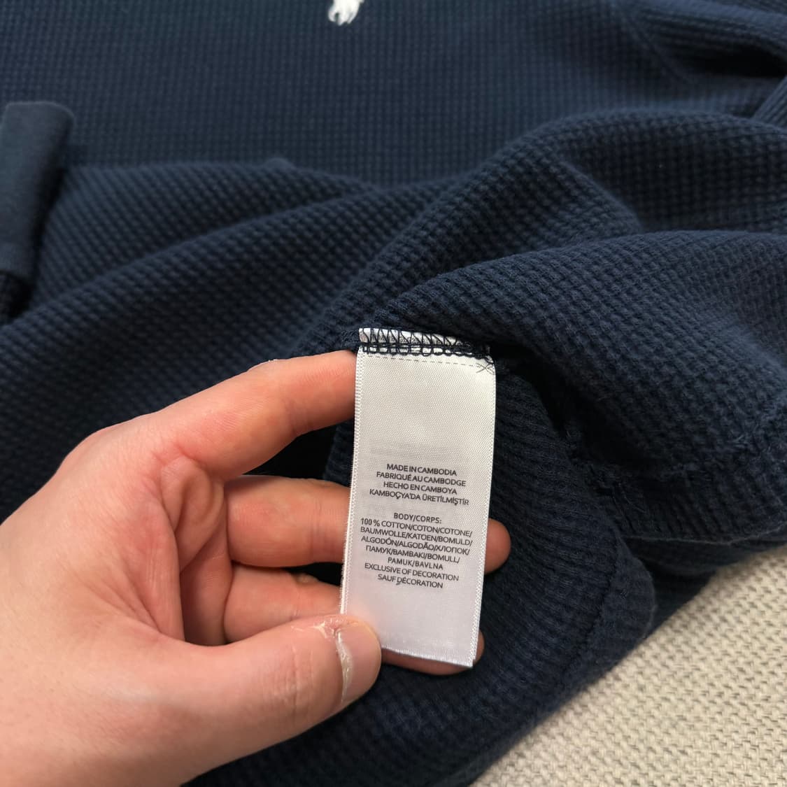 폴로 랄프로렌 와플 롱슬리브 상품이미지3