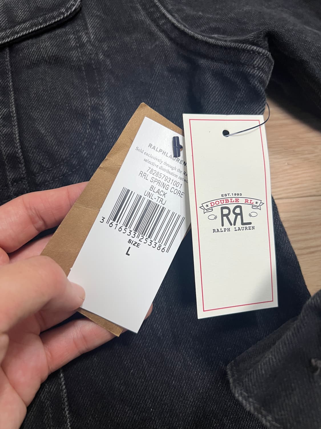 RRL 더블알엘 lot271 블랙 데님 자켓 L 상품이미지3