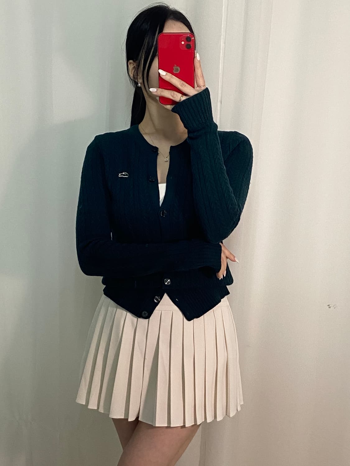 라코스테 꽈배기 와펜 가디건 상품이미지2