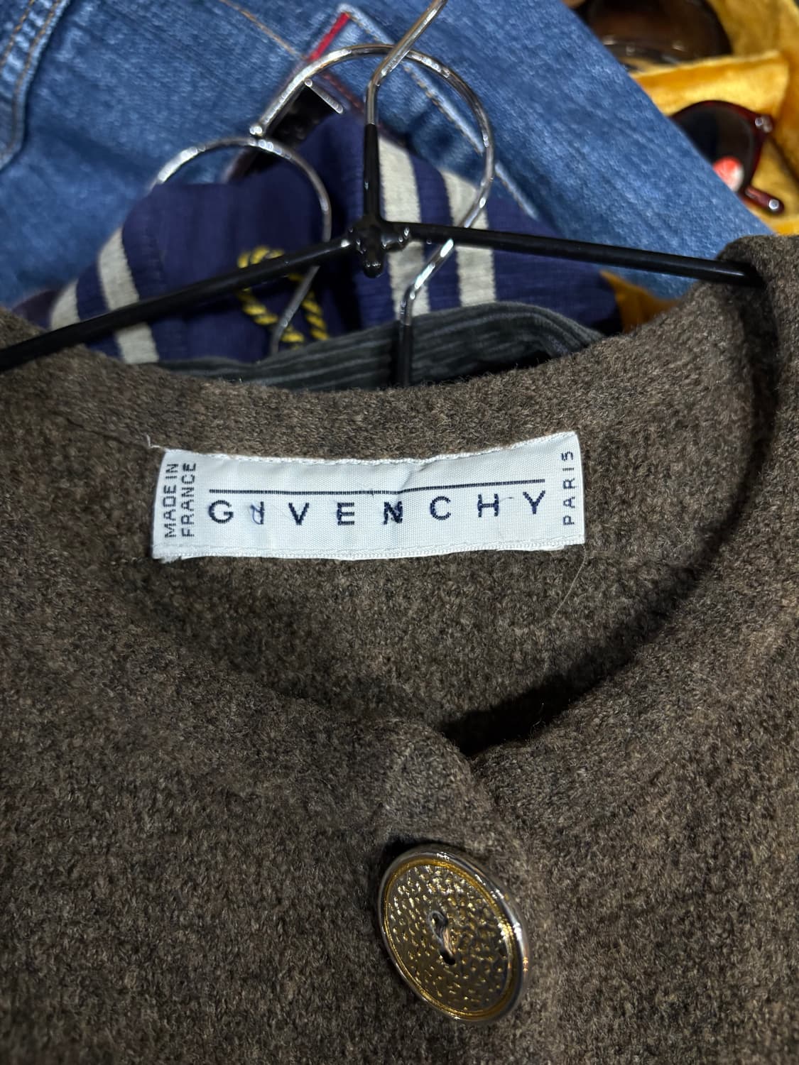 90s Givenchy 지방시 울 혼방 포인트 자켓 상품이미지4